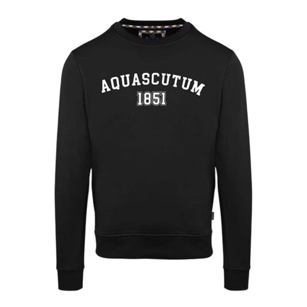 Aquascutum Mens Arched Logo Sweatshirt / Black